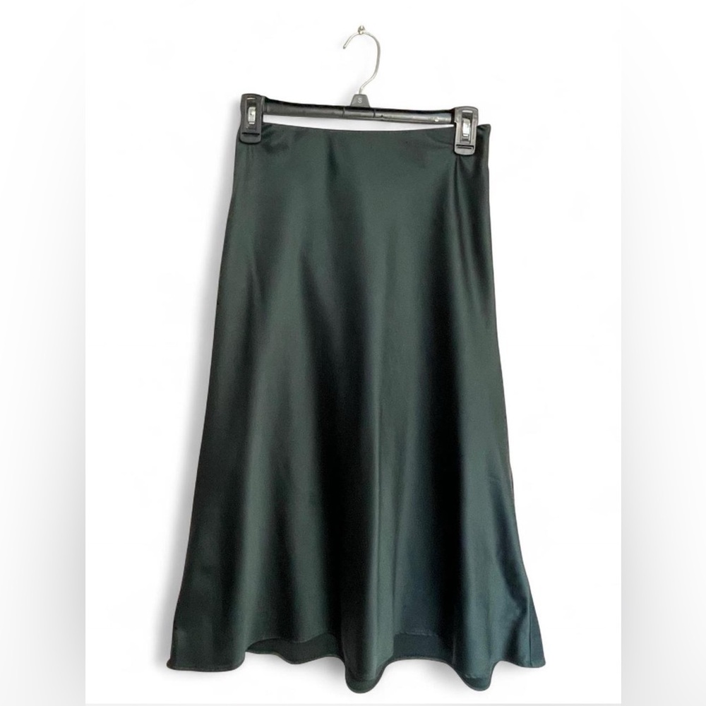 Express Forest Green Midi Skirt